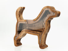 Įkelti vaizdą į galerijos rodinį, Medinė taupyklė šuo (ruda, graviravimas)
