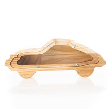 Įkelti vaizdą į galerijos rodinį, Maža medinė taupyklė automobilis (graviravimas)
