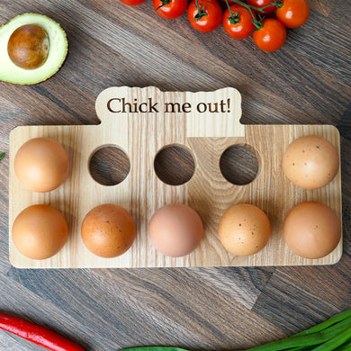 Medinis Kiaušinių Laikiklis (3 Spalvos, Graviravimas)