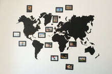 Įkelti vaizdą į galerijos rodinį, Medinis sieninis pasaulio žemėlapis juodas ( DISP012C )
