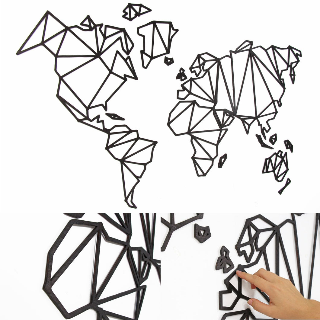 Medinis sieninis pasaulio žemėlapis Origami ( DISP012F )